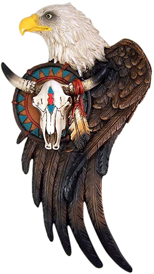 12" EAGLE W/SKULL WALL DECOR