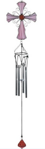 18" PINK CROSS CHIME